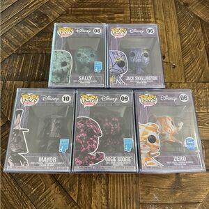 Funko Pop! Disney Art Series Set - Black, Blue, Purple, Orange